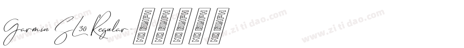 Garmin SL30 Regular字体转换
